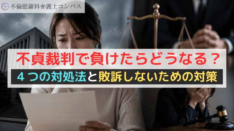 不貞裁判で負けたらどうなる？４つの対処法と敗訴しないための対策