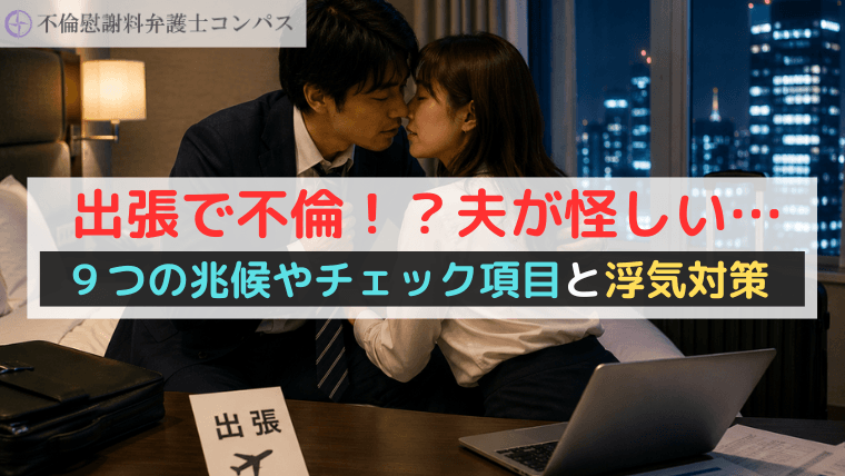 出張で不倫！？夫が怪しい…９つの兆候やチェック項目と浮気対策