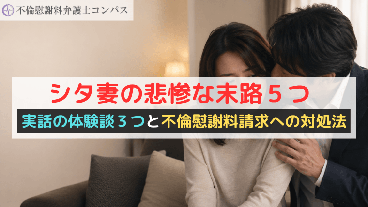 シタ妻の悲惨な末路５つ 実話の体験談３つと不倫慰謝料請求への対処法