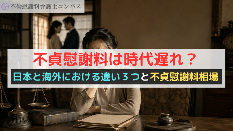 不貞慰謝料は時代遅れ？日本と海外における違い３つと不貞慰謝料相場