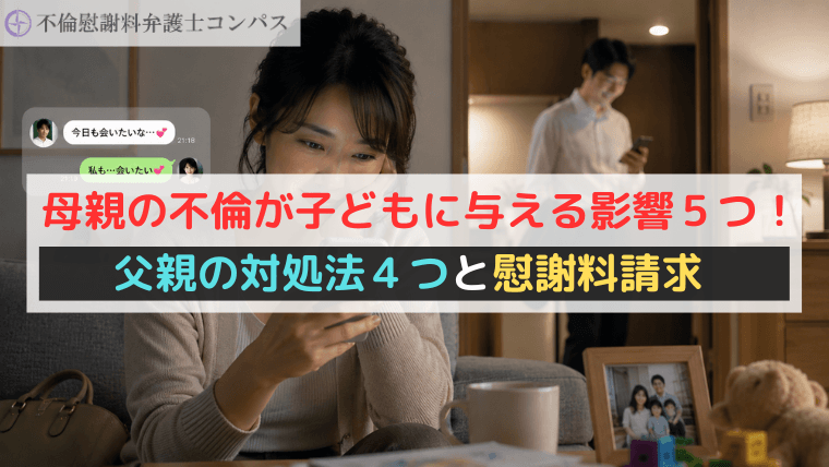 母親の不倫が子どもに与える影響５つ！父親の対処法４つと慰謝料請求
